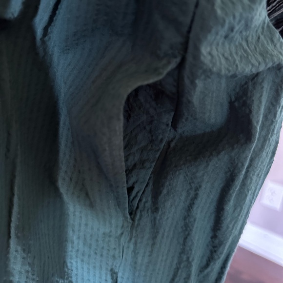 A New Day Target Dress Cotton Seersucker Boho Prairie Peasant Hunter Green XL - Picture 8 of 12